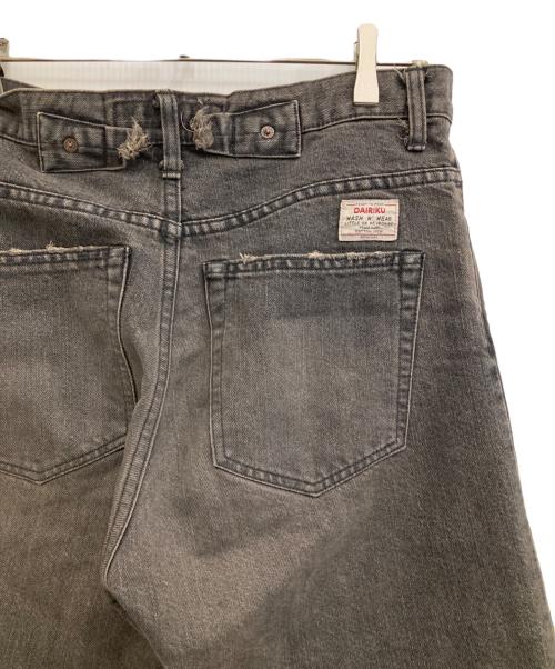 DAIRIKU（ダイリク）DAIRIKU (ダイリク) Super Long Lame Denim Pants ブラック サイズ:Mの古着・服飾アイテム