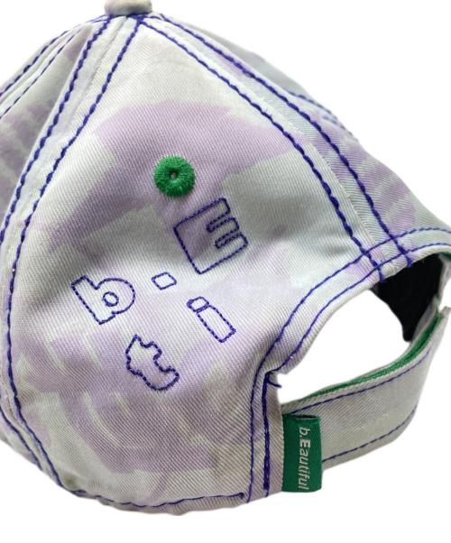 b.Eautiful（ビービューティフル）b.Eautiful (ビービューティフル) Vapor 6Panel Hat パープル×スカイブルーの古着・服飾アイテム