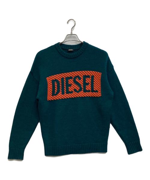 DIESEL（ディーゼル）DIESEL (ディーゼル) ロゴニット グリーン サイズ:Fの古着・服飾アイテム