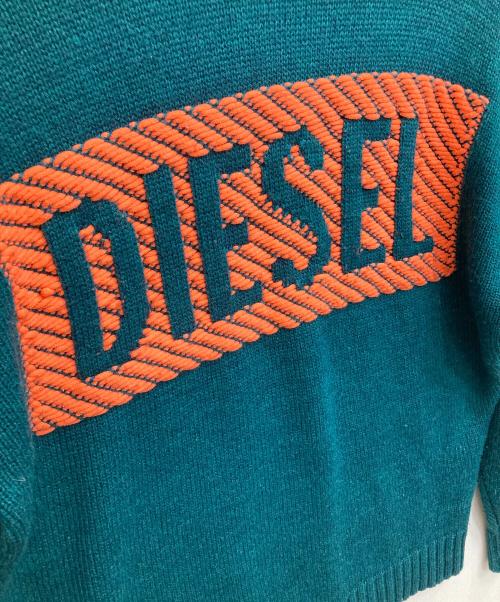 DIESEL（ディーゼル）DIESEL (ディーゼル) ロゴニット グリーン サイズ:Fの古着・服飾アイテム