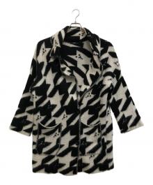 DIESEL（ディーゼル）の古着「モヘヤ混ニットコート」｜ホワイト×ブラック