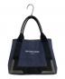 BALENCIAGA（バレンシアガ）の古着「NAVY CABAS S トートバッグ」｜ネイビー×ブラック