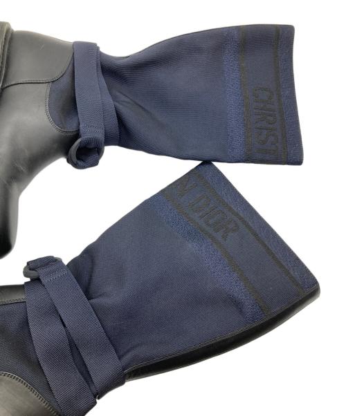 Christian Dior（クリスチャン ディオール）Christian Dior (クリスチャン ディオール) D-Major ロングブーツ ブラック×ネイビー サイズ:SIZE 36 1/2の古着・服飾アイテム
