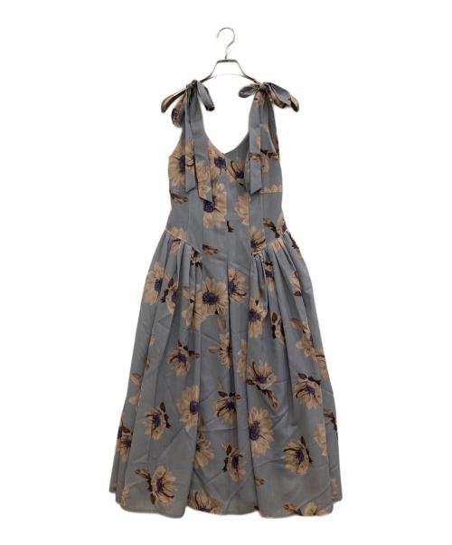 HER LIP TO（ハーリップトゥ）Her lip to (ハーリップトゥ) Sunflower-Printed Midi Dress スカイブルー サイズ:Sの古着・服飾アイテム