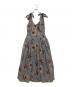 Her lip to（ハーリップトゥ）の古着「Sunflower-Printed Midi Dress」｜スカイブルー