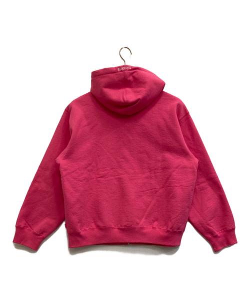 SUPREME（シュプリーム）Supreme (シュプリーム) S Logo Zip Uphooded Sweatshirt ショッキングピンク サイズ:Mの古着・服飾アイテム