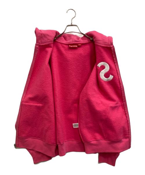 SUPREME（シュプリーム）Supreme (シュプリーム) S Logo Zip Uphooded Sweatshirt ショッキングピンク サイズ:Mの古着・服飾アイテム