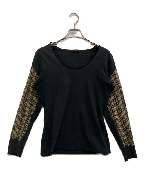 Jean Paul Gaultier FEMME（ジャンポールゴルチエ フェム）Jean Paul GAULTIER FEMME (ジャンポールゴルチエ フェム) 刺繍カットソー グレー サイズ:-の古着・服飾アイテム