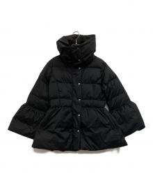 FENNEL（フェンネル）の古着「ビックカラーペプラムダウンコート」｜ブラック