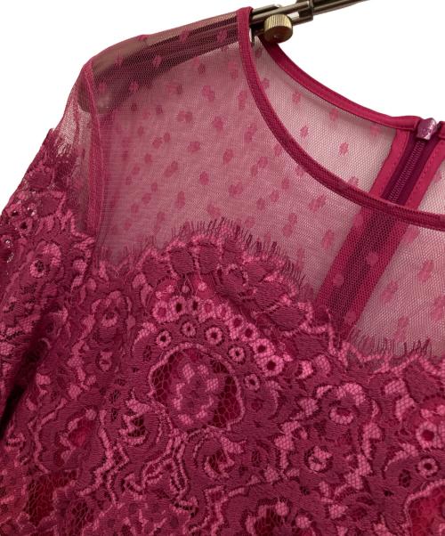 troisiemechaco（トロワズィエムチャコ）troisiemechaco (トロワズィエムチャコ) 7分袖ワンピース ショッキングピンク サイズ:38 未使用品の古着・服飾アイテム