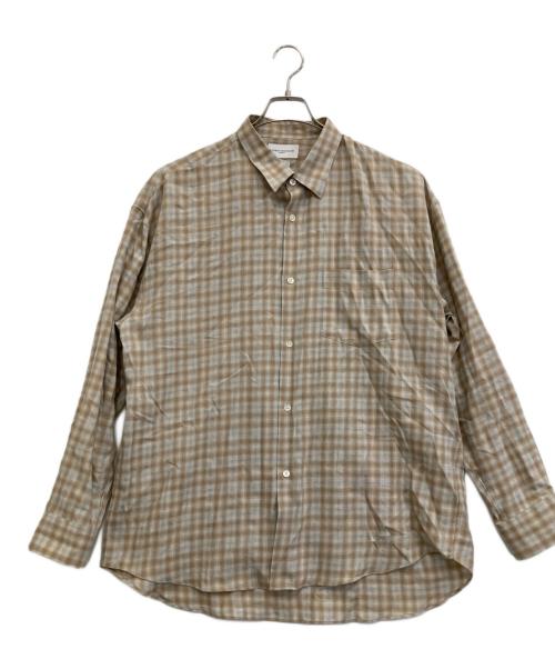 URBAN RESEARCH（アーバンリサーチ）URBAN RESEARCH (アーバンリサーチ) THOMAS MASON (トーマスメイソン) オーバーネルシャツ ベージュ サイズ:Ｌの古着・服飾アイテム