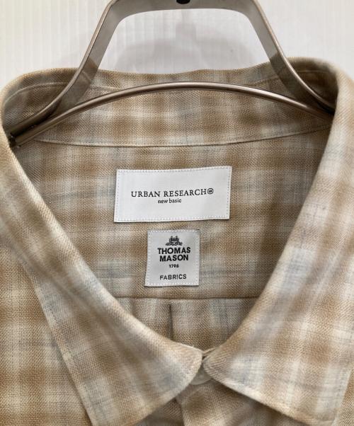 URBAN RESEARCH（アーバンリサーチ）URBAN RESEARCH (アーバンリサーチ) THOMAS MASON (トーマスメイソン) オーバーネルシャツ ベージュ サイズ:Ｌの古着・服飾アイテム