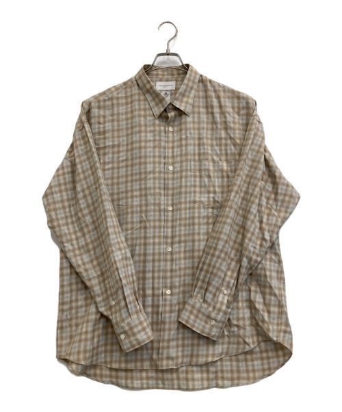 URBAN RESEARCH（アーバンリサーチ）URBAN RESEARCH (アーバンリサーチ) THOMAS MASON (トーマスメイソン) オーバーネルシャツ ベージュ サイズ:Ｌの古着・服飾アイテム