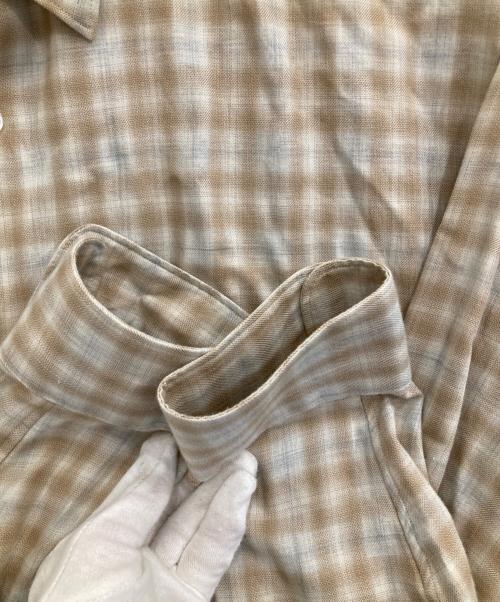 URBAN RESEARCH（アーバンリサーチ）URBAN RESEARCH (アーバンリサーチ) THOMAS MASON (トーマスメイソン) オーバーネルシャツ ベージュ サイズ:Ｌの古着・服飾アイテム