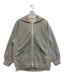 Champion（チャンピオン）の古着「ジップパーカー」｜グレー