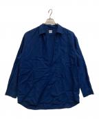 EDIFICEエディフィス）の古着「リネンスキッパーシャツ」｜ブルー
