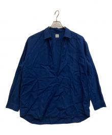 EDIFICE（エディフィス）の古着「リネンスキッパーシャツ」｜ブルー