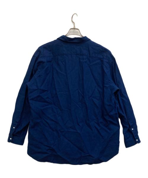 EDIFICE（エディフィス）EDIFICE (エディフィス) リネンスキッパーシャツ ブルー サイズ:Lの古着・服飾アイテム