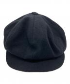 kijima takayukiキジマタカユキ）の古着「MELTON CASQUETTE」｜ブラック