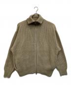 arenotisアーノッティーズ）の古着「WASHI Wool Mix Drivers Knit Cardigan」｜ベージュ