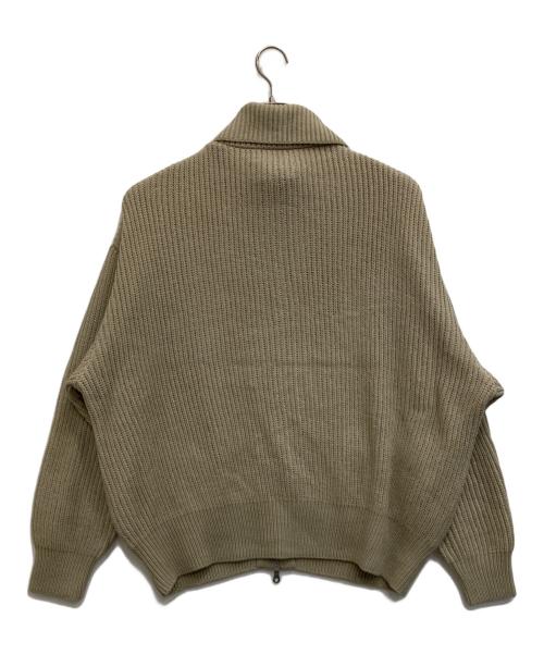 arenotis（アーノッティーズ）arenotis (アーノッティーズ) WASHI Wool Mix Drivers Knit Cardigan ベージュ サイズ:2の古着・服飾アイテム