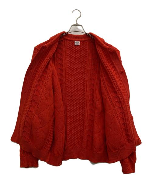 EDIFICE（エディフィス）EDIFICE (エディフィス) 襟付きニットカーディガン オレンジ サイズ:Lの古着・服飾アイテム