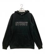 stussyステューシー）の古着「Applique パーカー」｜ブラック