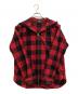 中古・古着 stussy (ステューシー) チェック柄ジップパーカー レッド サイズ:L：8000円