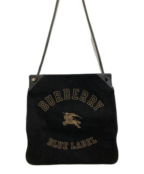 BURBERRY BLUE LABEL（バーバリー ブルー レーベル）BURBERRY BLUE LABEL (バーバリー ブルー レーベル) コーデュロイバッグ ブラックの古着・服飾アイテム