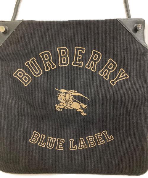 BURBERRY BLUE LABEL（バーバリー ブルー レーベル）BURBERRY BLUE LABEL (バーバリー ブルー レーベル) コーデュロイバッグ ブラックの古着・服飾アイテム