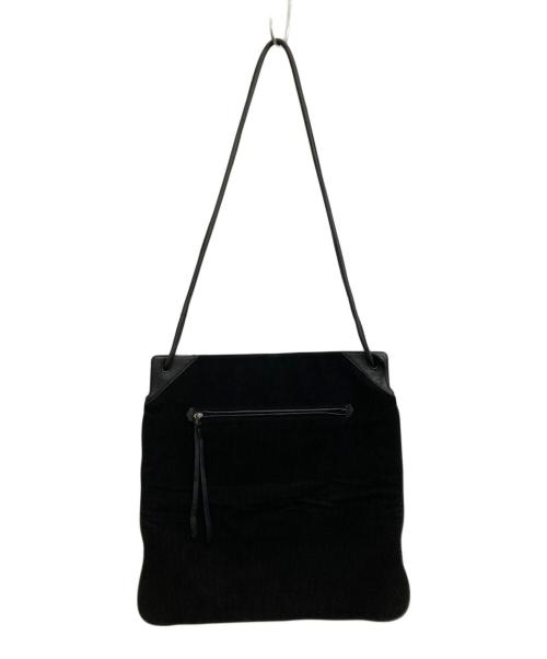 BURBERRY BLUE LABEL（バーバリー ブルー レーベル）BURBERRY BLUE LABEL (バーバリー ブルー レーベル) コーデュロイバッグ ブラックの古着・服飾アイテム