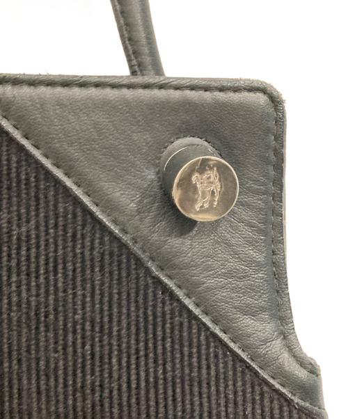 BURBERRY BLUE LABEL（バーバリー ブルー レーベル）BURBERRY BLUE LABEL (バーバリー ブルー レーベル) コーデュロイバッグ ブラックの古着・服飾アイテム
