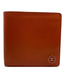 CHANEL（シャネル）の古着「ココマークボタン2つ折り財布」｜オレンジ