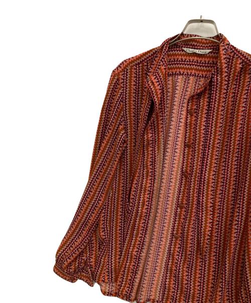 Christian Dior（クリスチャン ディオール）Christian Dior (クリスチャン ディオール) 総柄シャツ オレンジ サイズ:Mの古着・服飾アイテム