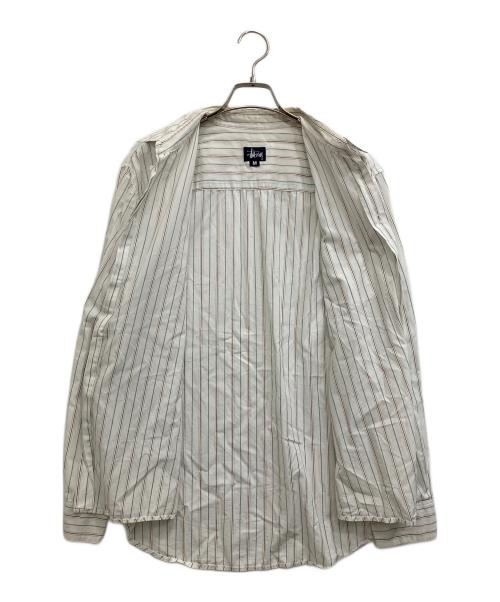 stussy（ステューシー）stussy (ステューシー) ストライプシャツ ホワイト サイズ:Mの古着・服飾アイテム
