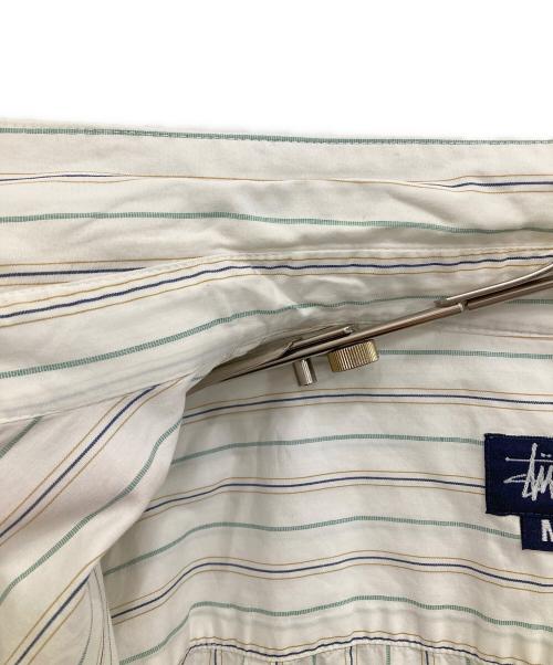 stussy（ステューシー）stussy (ステューシー) ストライプシャツ ホワイト サイズ:Mの古着・服飾アイテム