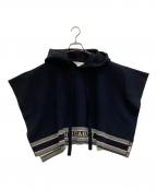 Christian Diorクリスチャン ディオール）の古着「カシミヤニットポンチョ」｜ネイビー