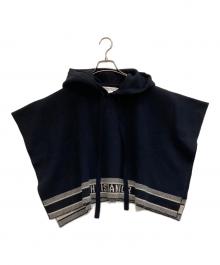 Christian Dior（クリスチャン ディオール）の古着「カシミヤニットポンチョ」｜ネイビー