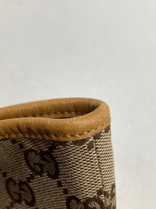 GUCCI（グッチ）GUCCI (グッチ) GGキャンバストートバッグ ブラウンの古着・服飾アイテム