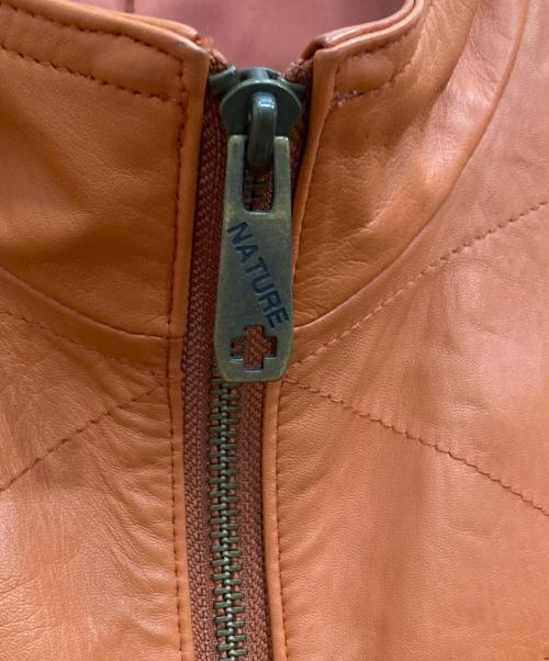 CASTELBAJAC（カステルバジャック）CASTELBAJAC (カステルバジャック) ラムレザージャケット オレンジ サイズ:4の古着・服飾アイテム