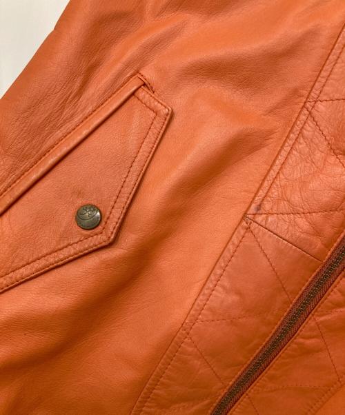 CASTELBAJAC（カステルバジャック）CASTELBAJAC (カステルバジャック) ラムレザージャケット オレンジ サイズ:4の古着・服飾アイテム
