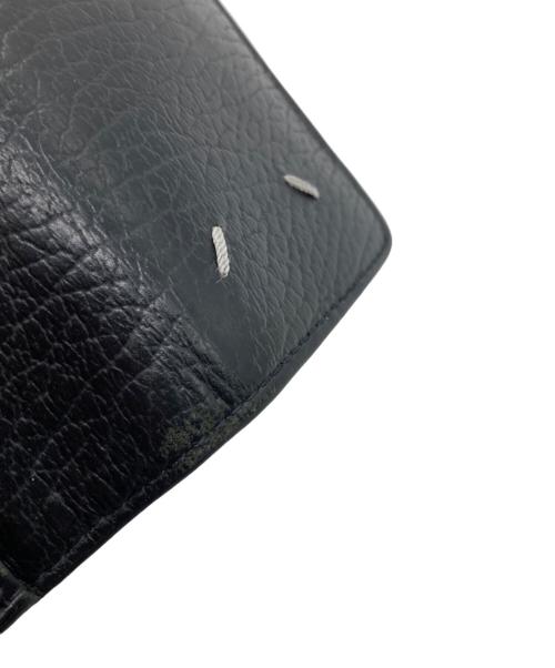 Maison Margiela（メゾンマルジェラ）Maison Margiela (メゾンマルジェラ) グレインレザースリーフォールドウォレット ブラックの古着・服飾アイテム