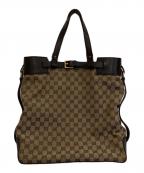 GUCCIグッチ）の古着「GGキャンバストートバッグ」｜ブラウン