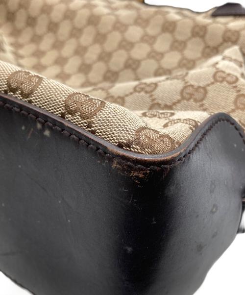 GUCCI（グッチ）GUCCI (グッチ) GGキャンバストートバッグ ブラウンの古着・服飾アイテム