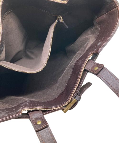 GUCCI（グッチ）GUCCI (グッチ) GGキャンバストートバッグ ブラウンの古着・服飾アイテム