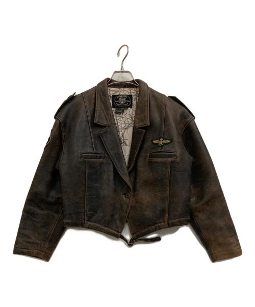 AVIREX（アヴィレックス）AVIREX (アヴィレックス) レザージャケット ブラウン サイズ:Sの古着・服飾アイテム