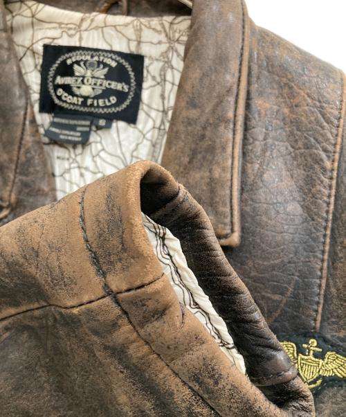 AVIREX（アヴィレックス）AVIREX (アヴィレックス) レザージャケット ブラウン サイズ:Sの古着・服飾アイテム