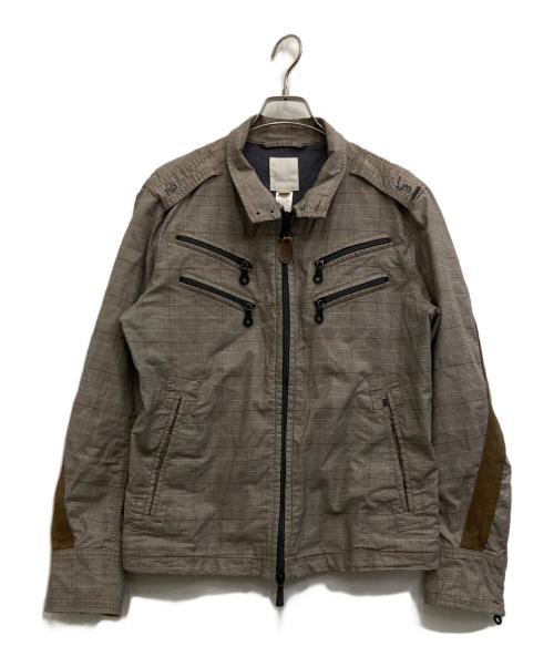 DIESEL（ディーゼル）DIESEL (ディーゼル) チェックジャケット グレー サイズ:Mの古着・服飾アイテム