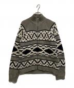 LAUREN RALPH LAURENローレンラルフローレン）の古着「ジップアップカーディガン」｜グレー