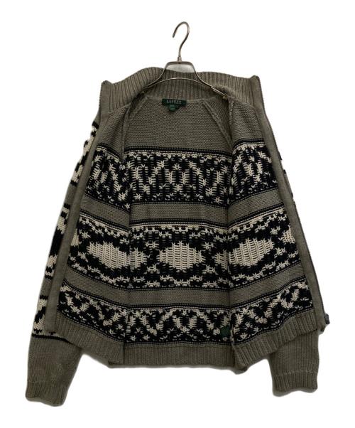 LAUREN RALPH LAUREN（ローレンラルフローレン）LAUREN RALPH LAUREN (ローレンラルフローレン) ジップアップカーディガン グレー サイズ:Lの古着・服飾アイテム
